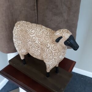 Handcrafted Sheep Figurine Resin